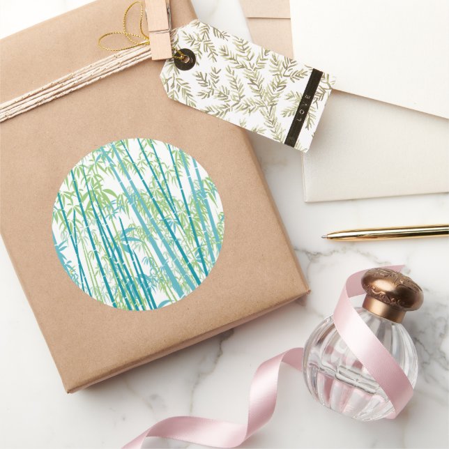 Bamboo 6 classic round sticker (Gifting)