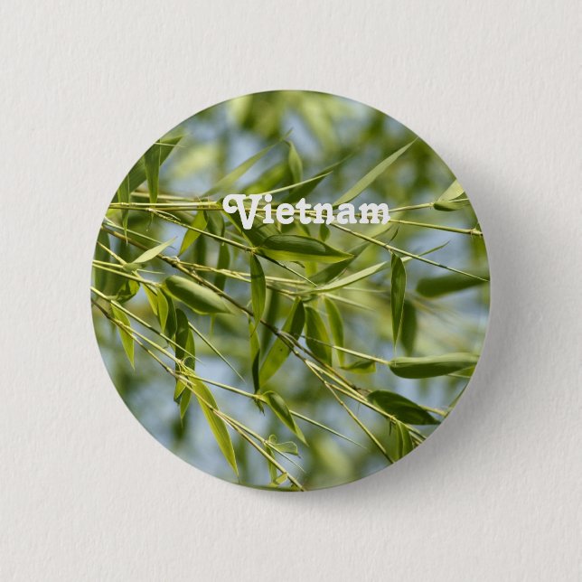 Bamboo 6 Cm Round Badge (Front)