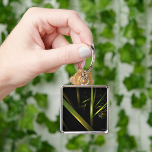 Bamboo Abstract Key Ring