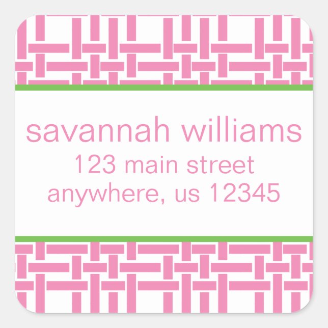 Bamboo and Grosgrain Return Address Labels (Front)