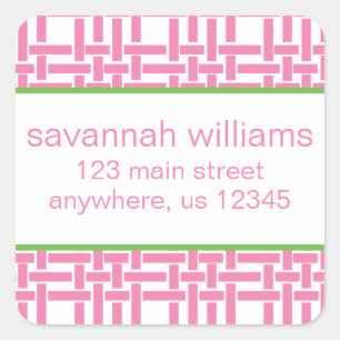 Bamboo and Grosgrain Return Address Labels