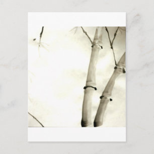 Bamboo and leaves postcard
