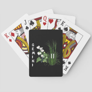 Bamboo and Lily Gemini Playing Cards