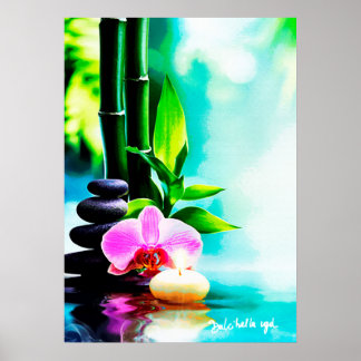 Bamboo and Orchid Poster