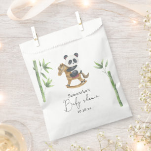 Bamboo and Panda Bear baby shower Favour Bag