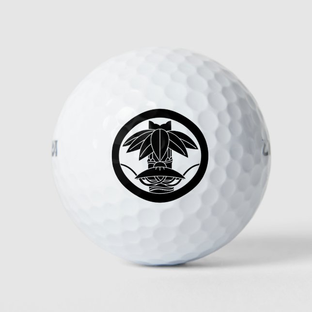 Bamboo and sedge hat in circle golf balls (Front)