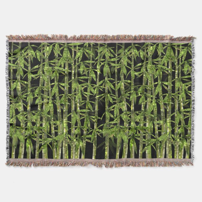 Bamboo Art 4A Throw Blanket (Front)
