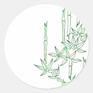 Bamboo Asian Themed Stickers
