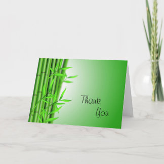Bamboo Background, Thank, You Card