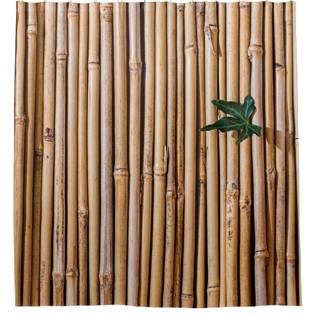 Bamboo barrier screen fence shower curtain (Front)