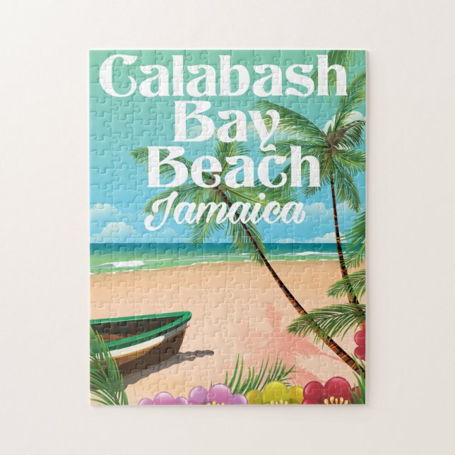 Bamboo Beach Jamaica Jigsaw Puzzle (Vertical)