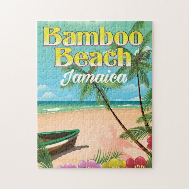 Bamboo Beach Jamaica Jigsaw Puzzle (Vertical)