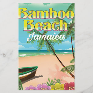 Bamboo Beach Jamaica Stationery