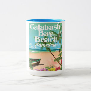 Bamboo Beach Jamaica Two-Tone Coffee Mug