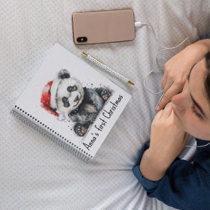 Bamboo Bear's First Christmas, custom Notebook