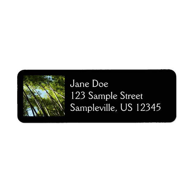 Bamboo Botanical Nature Return Address Label (Front)
