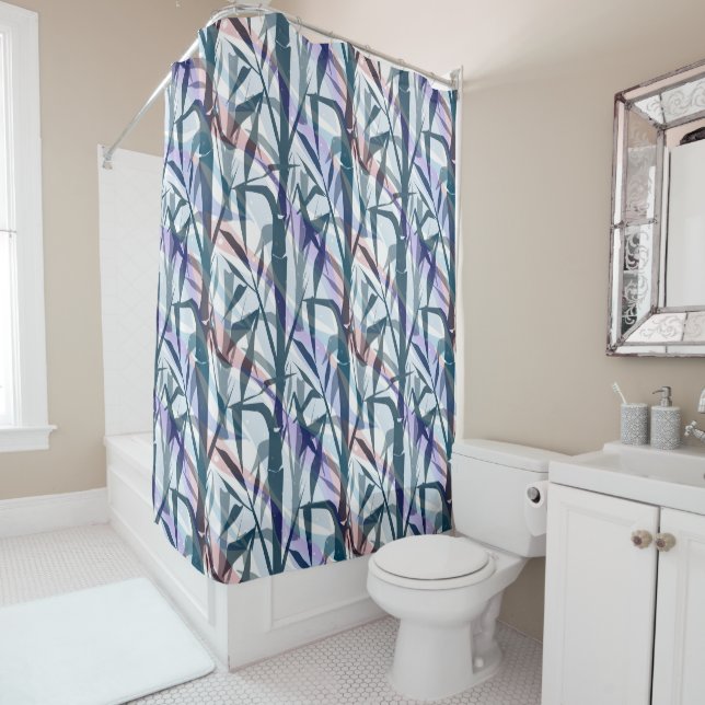 Bamboo branches shower curtain (In Situ)