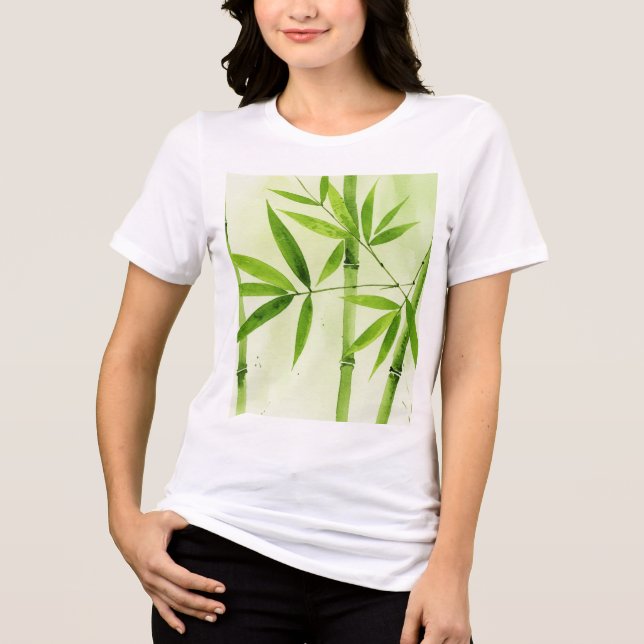  Bamboo branches Tri-Blend Shirt (Front)