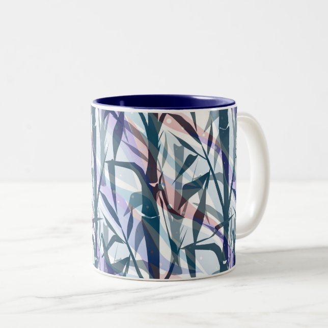 Bamboo branches. Two-Tone coffee mug (Front Right)