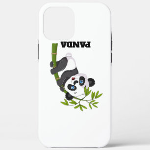 Bamboo Buddy Happy Little Panda Swinging in the Ba iPhone 12 Pro Max Case