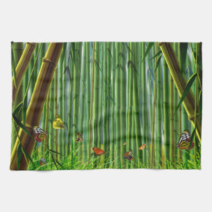 Bamboo & Butterfly Art 1 Kitchen Towel