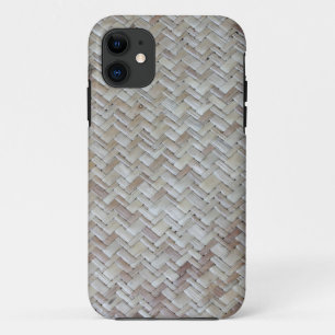 Bamboo chevron zigzag zig zag pattern wood photo iPhone 11 case