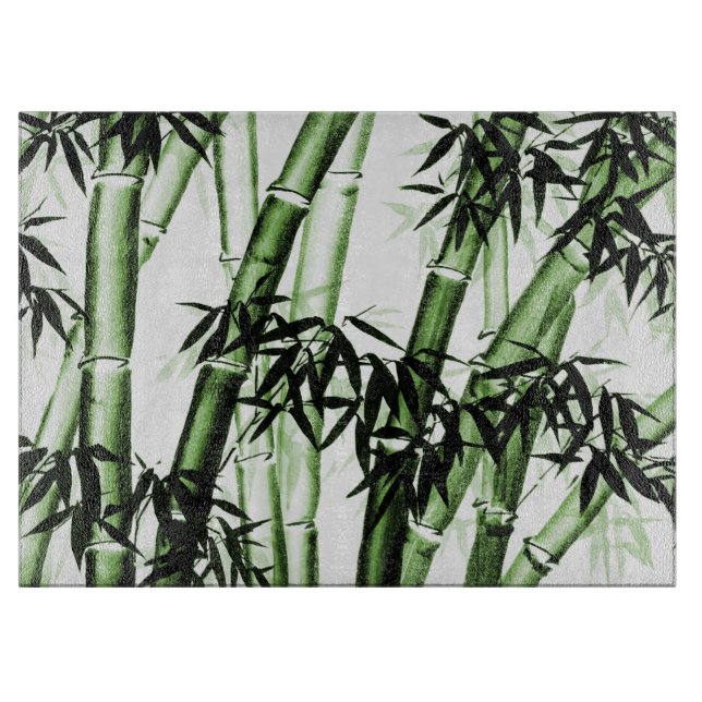 Bamboo Chinese Art - one - green Cutting Board (Front)