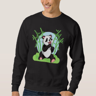 Bamboo Chinese Wildlife Forest Animal Cute Panda B Sweatshirt