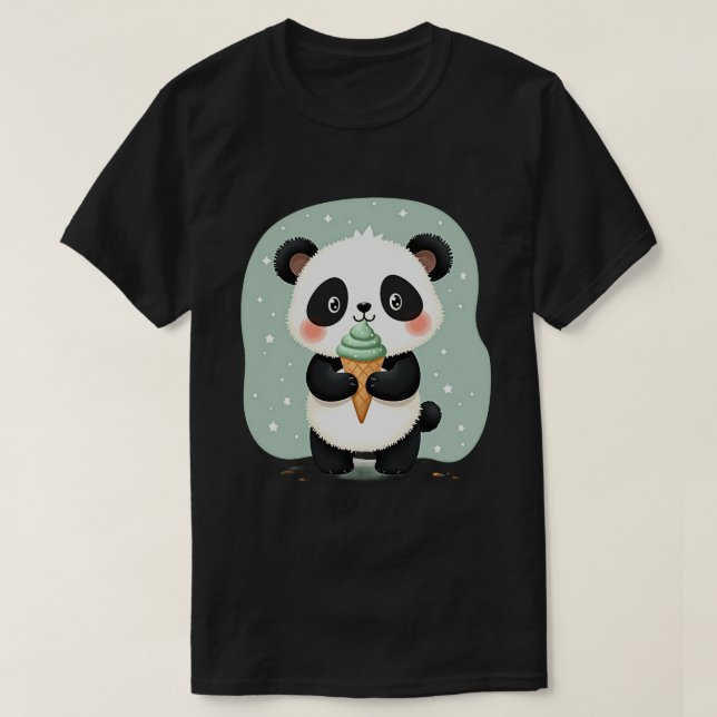 Bamboo Cone Panda T-Shirt (Design Front)