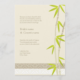 Bamboo Design Wedding Invitations