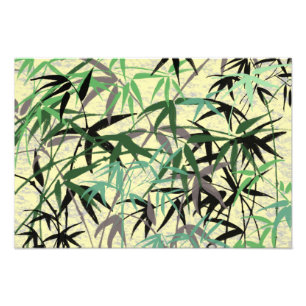Bamboo Foliage, Leaves, Shoots - Green Yellow Photo Print