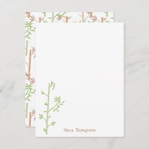 Bamboo Foliage Oriental Greenery Leaves Card