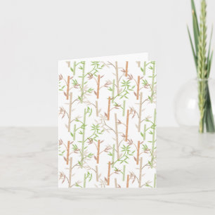 Bamboo Foliage Oriental Greenery Leaves Card