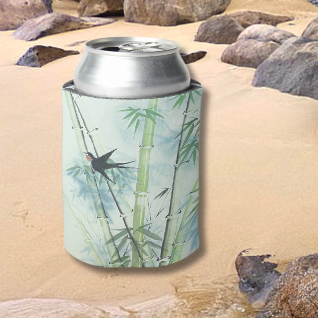 Bamboo Forest - green Can Cooler (Creator Uploaded)