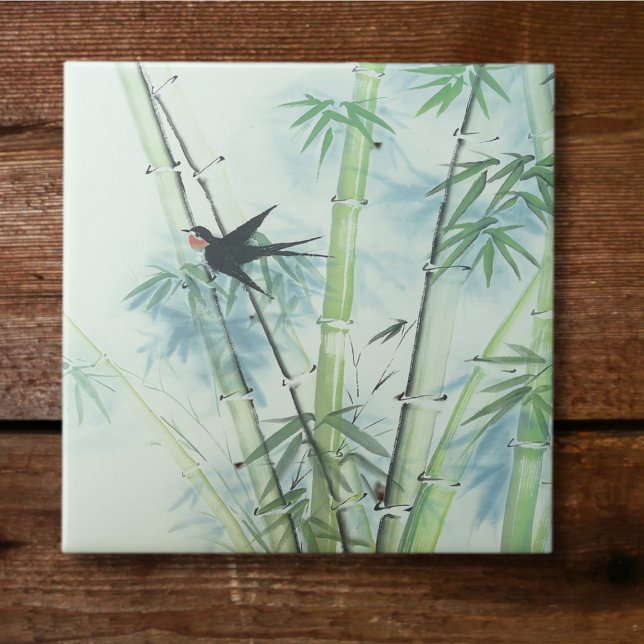 Bamboo Forest - green Ceramic Tile (Creator Uploaded)