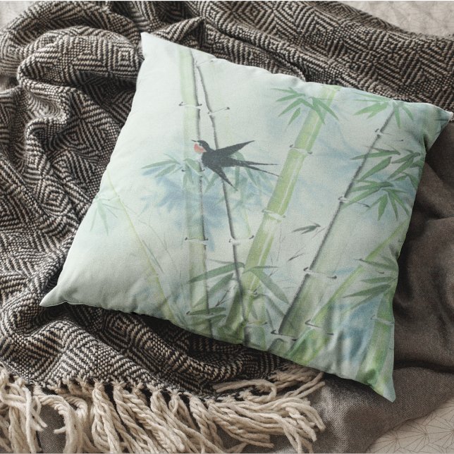 Bamboo Forest - green Cushion (Creator Uploaded)