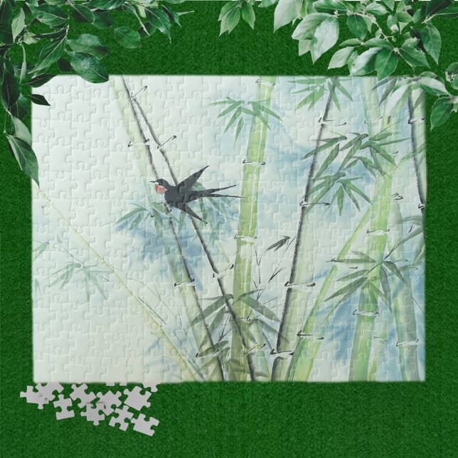 Bamboo Forest - green Jigsaw Puzzle (Creator Uploaded)