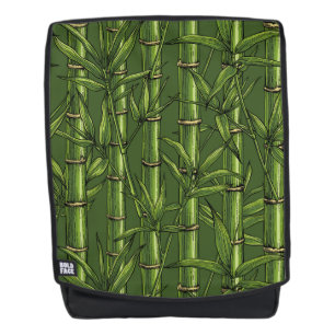 Bamboo forest in green backpack