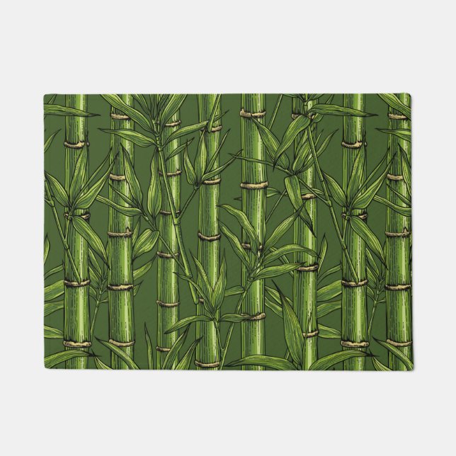 Bamboo forest in green doormat (Front)