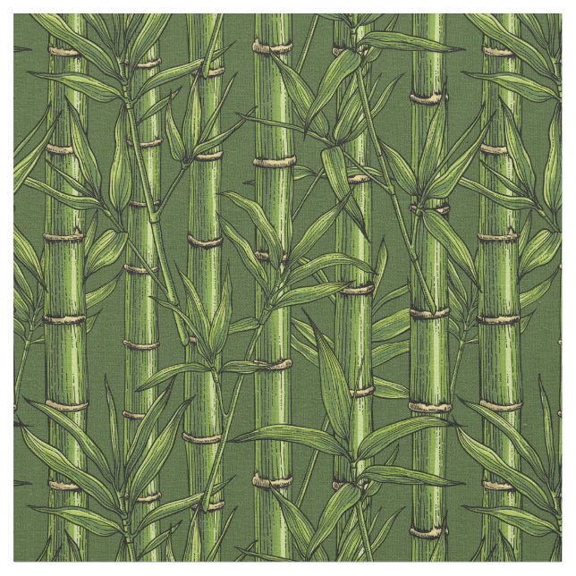 Bamboo forest in green fabric (Close Up)
