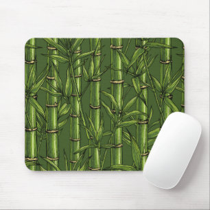 Bamboo forest in green mouse pad