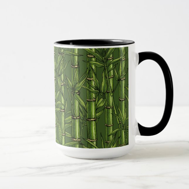 Bamboo forest in green mug (Right)