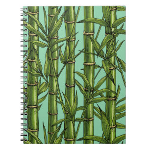 Bamboo forest in green notebook