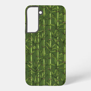 Bamboo forest in green samsung galaxy case