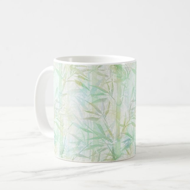 Bamboo forest in the fog. coffee mug (Front Left)