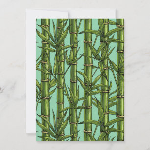 Bamboo forest on light blue