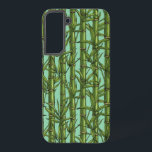 Bamboo forest on light blue samsung galaxy case<br><div class="desc">Hand-painted bamboo forest,  vector pattern</div>