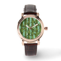 Bamboo forest on light blue