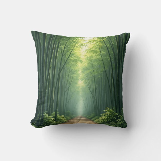 bamboo forest pilow cushion (Front)
