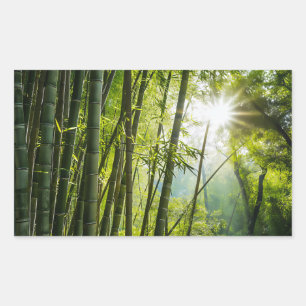 Bamboo Forest Rectangular Sticker